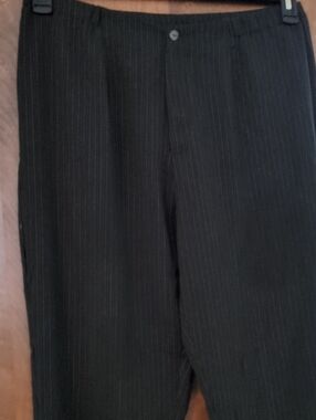 NWT Lane Bryant size 18 black with white pin stripes straight leg  pants.